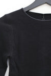BASERANGE COTTON SEAMLESS LONG SLEEVE TOP SEAILS BLACK
